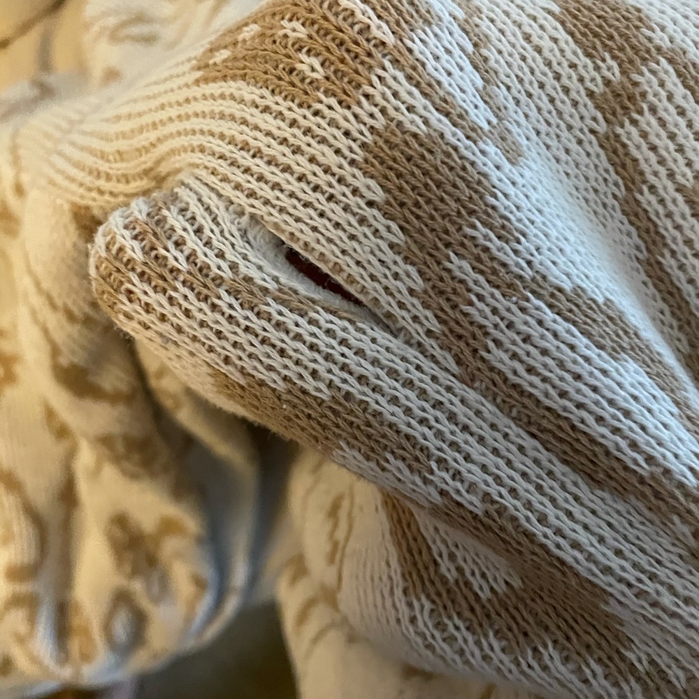Patterned Cream & Tan Sweater - Picture 8 of 11